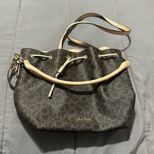 Calvin Klein DrawString Top Cross Body Bag